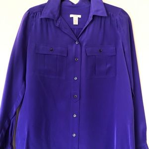 100% silk J crew blouse